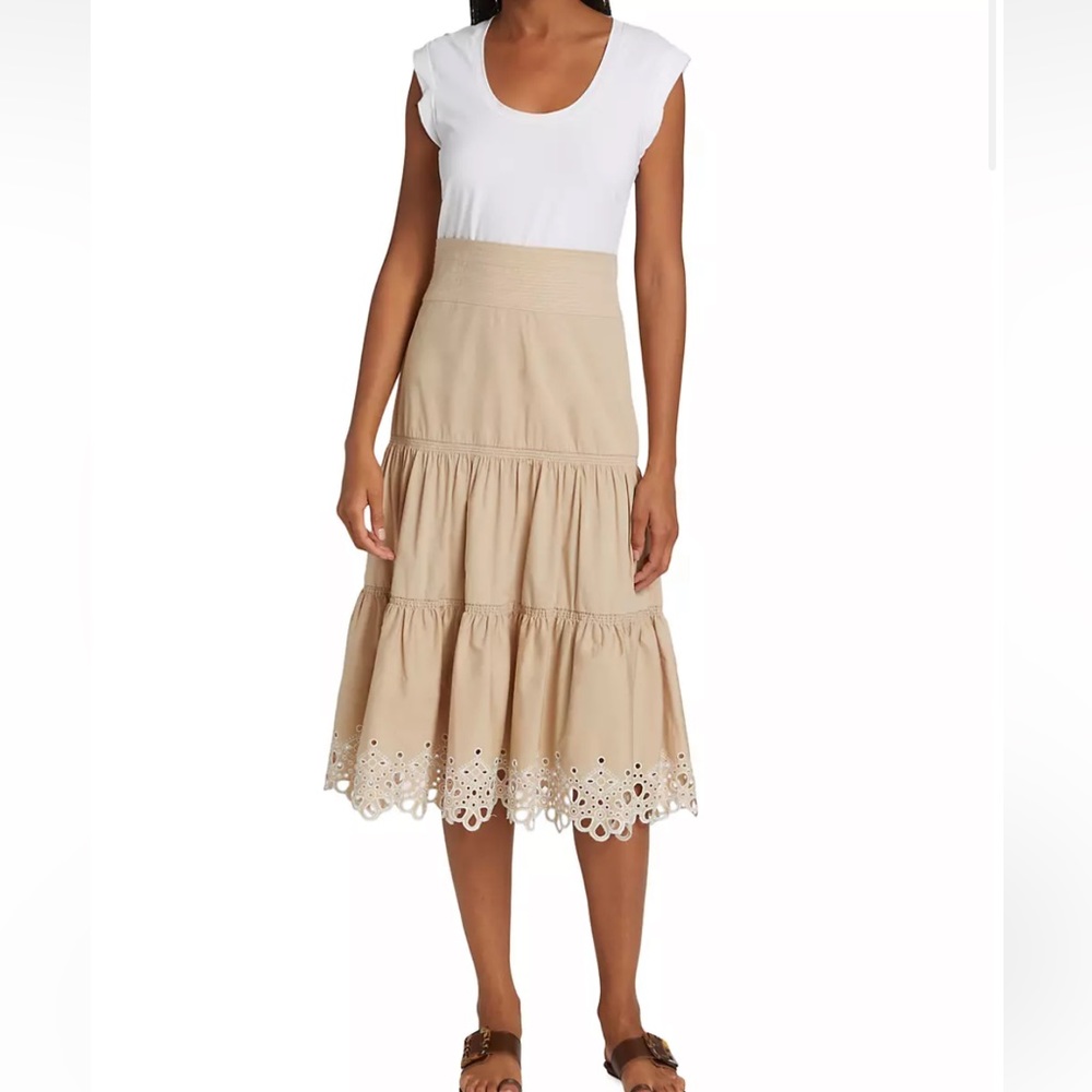 Veronica Beard
Amaia Eyelet Cotton-Blend Midi-Dress